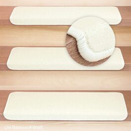 Килимки для сходів Kettelservice-Metzker Vorwerk Uni прямокутні 14 шт 65х24 см білі