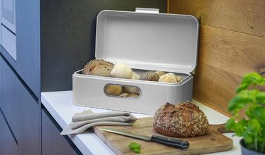 Металева бритва для бутербродів Echtwerk Retro, бритва для бутербродів з кришкою, 30 x 20 x 16.5 см (Сірий)