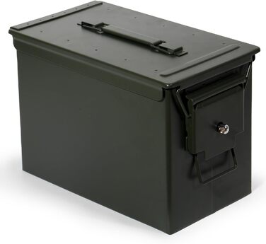Ammunition Box, US Ammo Box, Cartridge Box, Storage Box for Lithium Batteries, Ammunition (Lockable - 28cm) (Lockable - 30cm)