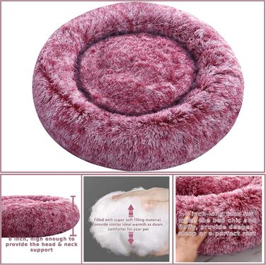 Крісло-гніздо для собак XXXL, Рожеве. Крісло-лежанка для собак з антистресовим покриттям, знімний та пральний чохол, 115 см