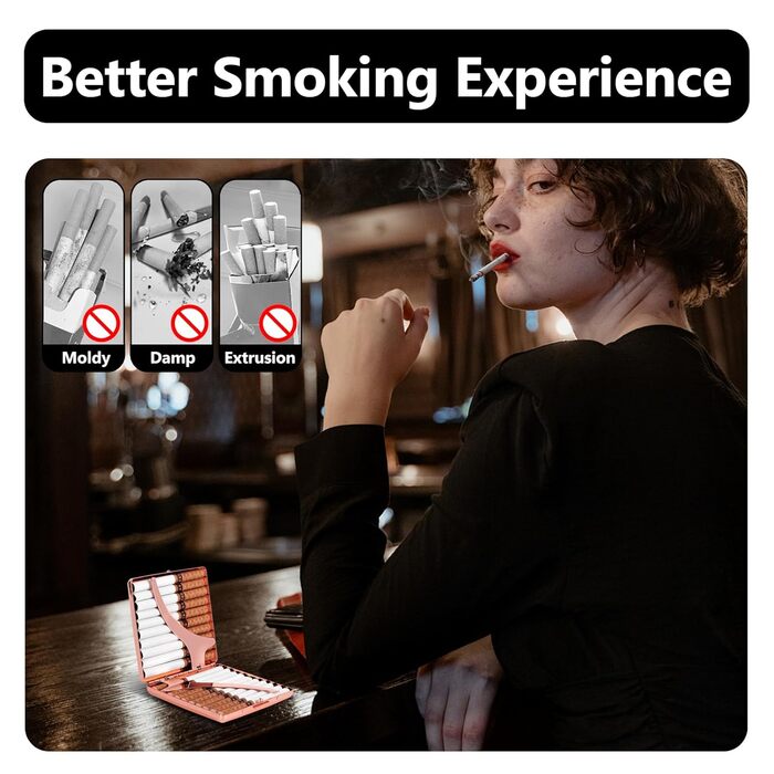 Металеве етажерка для сигарет 84 мм, 3.34 дюйма, для King Size, 14 шт, захист RFID-картки (King Size 20 шт, Labyrinth Pink)