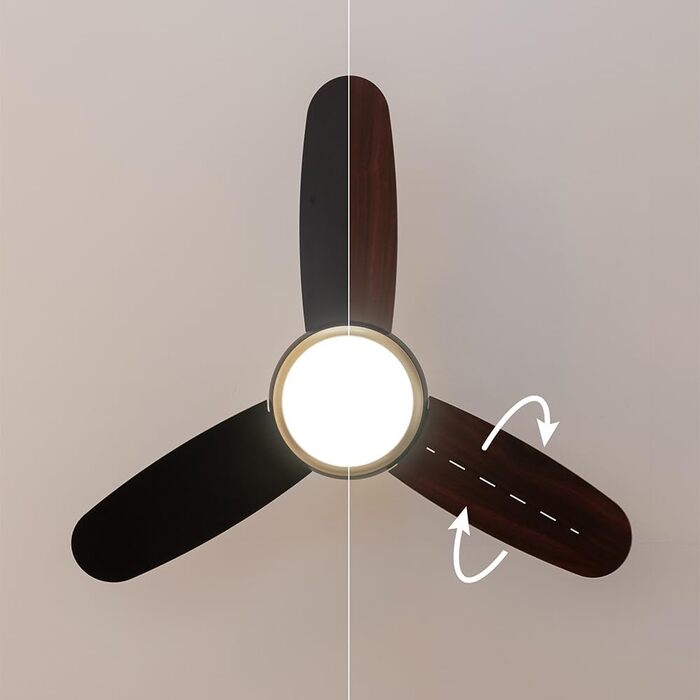 Стельовий вентилятор Cecotec EnergySilence Aero 4265 GoldBlack з LED підсвіткою 18W, діаметр 107 см (42 дюйми), пульт, таймер, 3 швидкості