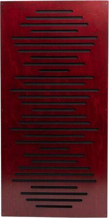 Акустичні панелі Bluetone WaveFuser PRO для шумоізоляції та дифузії звуку, декоративні стінні панелі для студії, офісу та дому (100x50x5 см, Махагон)