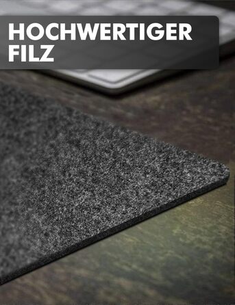 Підкладка для столу з фетру, 100x40 см, антиковзаюча, захист для офісу та дому (темно-сірий)