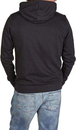 Чоловіча толстовка з капюшоном Tom Tailor Regular Fit з принтом, колір Almost Black (XXL)