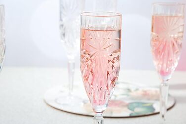 Набір келихів для шампанського та просекко Oasis (6 шт.), 160 мл, кришталеві, стійкі до миття в посудомийній машині, для весілля та свят