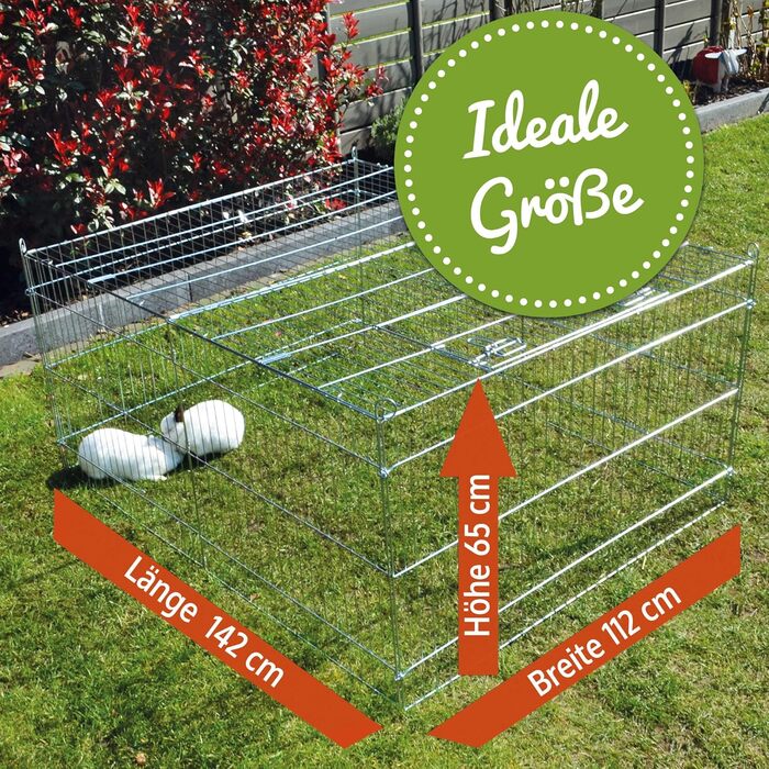 Вольєр для дрібних тварин Zooprinz Weatherproof з міцним дахом та сонцезахистом - ідеальний для вашого улюбленця на вулиці. Міцний металевий каркас, компактно складається, 3 розміри (M).