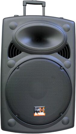 E-Lektron EL38-M MK-III: Портативна акустична система 900W з Bluetooth, MP3, USB, SD, FM, 2 мікрофонами та пультом - Звукове обладнання для вечірок та заходів