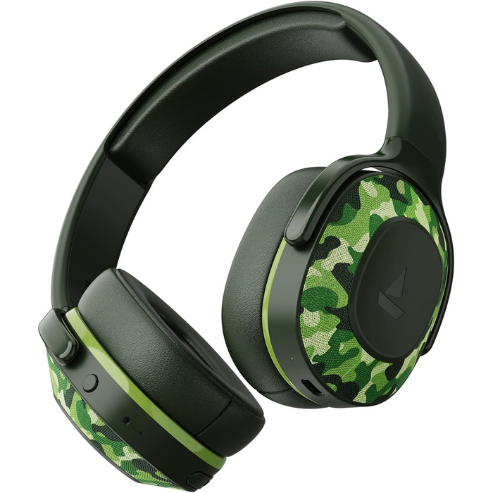 Boat Rockerz 425 Бездротові навушники Bluetooth з мікрофоном, армійний колір, 25 годин роботи, Bluetooth V5.2, ENx-технологія, швидка зарядка