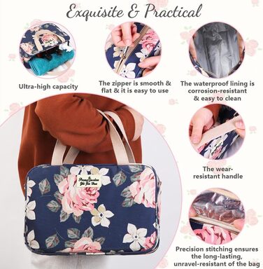 Чоловіча/Жіноча велика косметичка для подорожей, органайзер для косметики та аксесуарів, велика валізка з ручкою #9