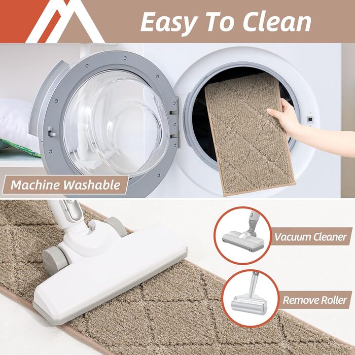 Ковзаючі килимки на сходи COSY HOMEER, 71.1 x 22.9 см, 4 шт., бежеві. Захист для дітей та домашніх тварин, 100% поліестер, TPE-підкладка