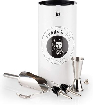 Gin-Tonic Bar Equipment, stainless steel finish, food-safe, dishwasher-safe, Long Drink Set (Medium Set)