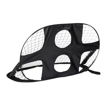 Relaxdays Pop-Up Football Goal with Goal Wall