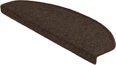 Casa Pura London Stair Treads - Non-Slip Indoor Stair Mats - 15-Piece Set or Individual - Dark Brown