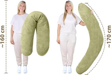 Подушка для годування Amilian Stillkissen XXL 170 см - для вагітності та годування - знімний чохол