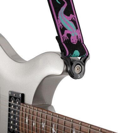 струни для гітари D'Addario Auto Lock Vintage Planet Waves, зелено-блакитні (зелено-фіолетові), 6.35 мм