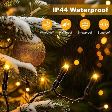 LED гірлянда для декорування приміщень та саду: 20 метрів, 1000 LED, 8 режимів, таймер, вологостійка, тепле світло. Підходить для ялинки, балкону, весілля та створення святкової атмосфери.