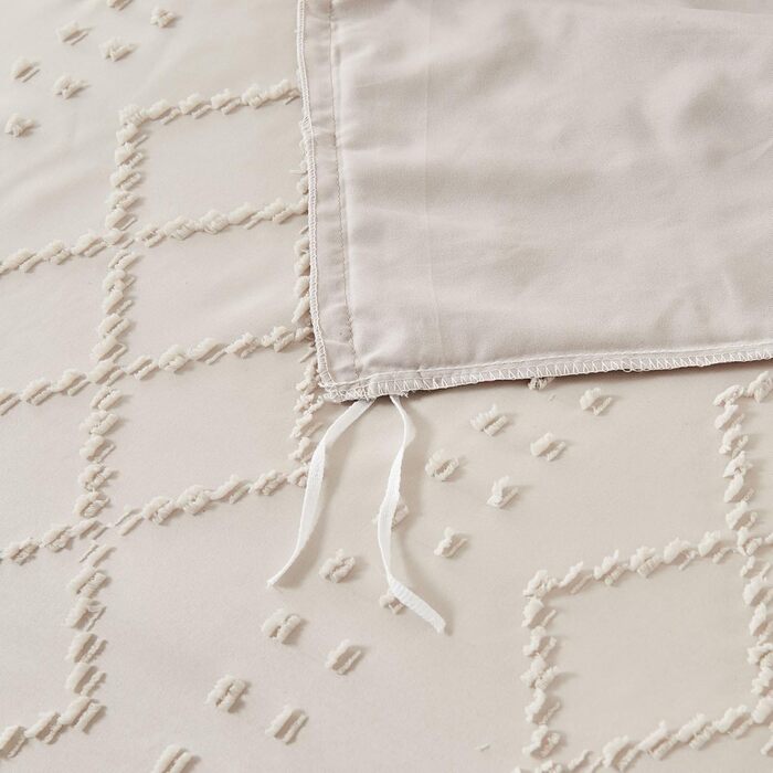 Богемний комплект постільної білизни Boho Beige 135x200: м'яка мікрофібра, геометричний дизайн, комплект 2 шт.