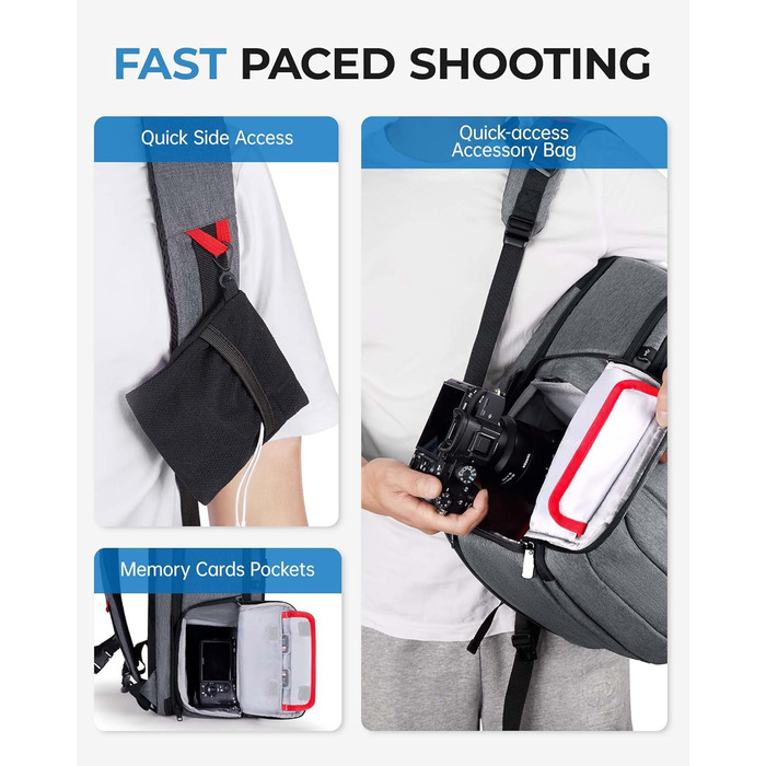 Bagsmart Рюкзак для фотоапарата та ноутбука 15.6