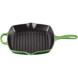 Чавунна квадратна гриль-сковорода Le Creuset Signature 26 см, для всіх типів плит, індукційна, 2,86 кг, колір Bamboo
