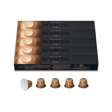 Кава Nespresso Original Barista Creations Scuro | 100 капсул | Арабіка середнього обсмаження | Для молочних напоїв, сумісна з Nespresso Original