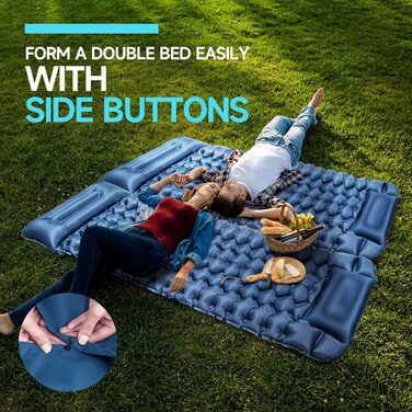 Bluever Inflatable Camping Mat - Lightweight Sleeping Pad for Outdoor Adventures | Waterproof & Non-Slip