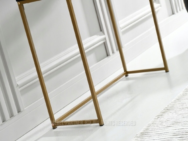 Консольний столик Mebel-Partner, чорний та матовий золотий, 80 x 76,5 x 28 см