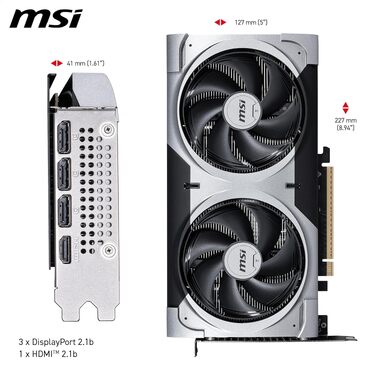 Відеокарта MSI GeForce RTX 5060 Ti Ventus 2X OC Plus 16GB GDDR7, PCIe 5.0