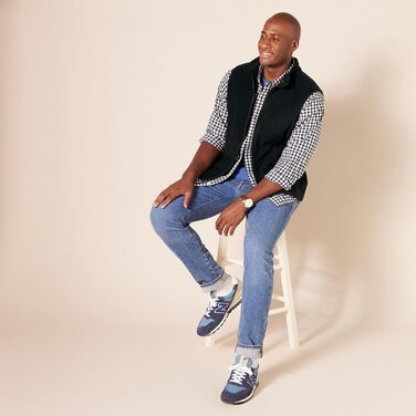 Чоловіча флісова жилетка Aazon Essentials, чорна, розмір S, з блискавкою, перероблений поліестер (доступна у великих розмірах)