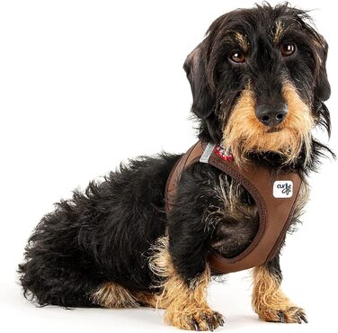 Шлейка для собак Curli Clasp Softshell (S, Коричневий)