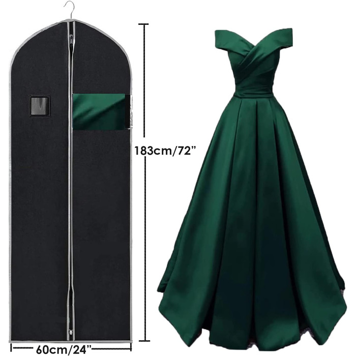 Чохли для одягу, дихаючі, 100 см (4 шт) для піджаків, костюмів, пальто. Захисні мішки для зберігання з прозорим вікном, антипилові.