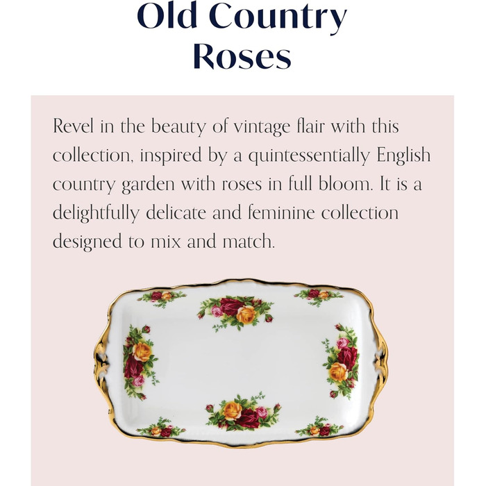 Сервізна тарілка Royal Albert Old Country Roses, 30 см, фарфор, для подачі сендвічів