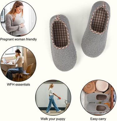 OFFCUP Теплі жіночі халати з меморі-піни: зимові халати, халати з бавовни, халати з плюшу, сірі, 37-38 розмір