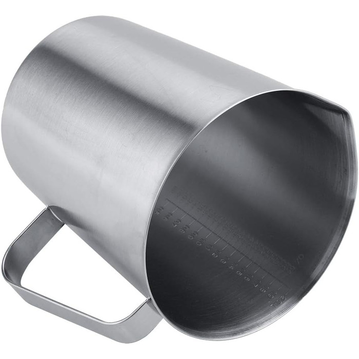 2000 ml Stainless Steel Measuring Cup, Measuring Pitcher with Handle for Latte Art Espresso Machines