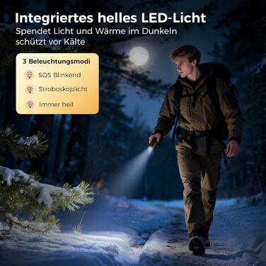 Електричні грілки для рук VIWAVE (2 шт) з LED, USB-зарядка, 5 температурних режимів, для кемпінгу, подарунок для жінок та чоловіків