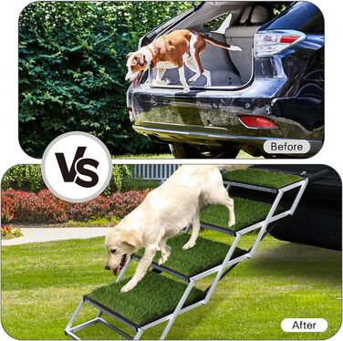 Східці для собак у автомобіль DGSL: широкі, 4 сходинки, для вантажівок, SUV, з антиковзким покриттям