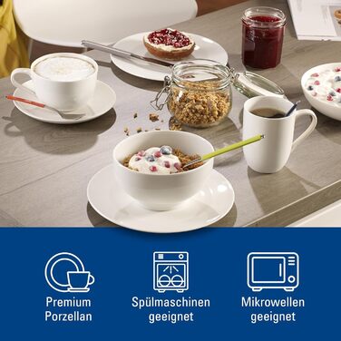 Villeroy & Boch For Me Кружка 2 шт 290 мл Біла, для кави та чаю, Преміум фарфор, Посуд для двох, Підходить для мікрохвильовки та посудомийної машини