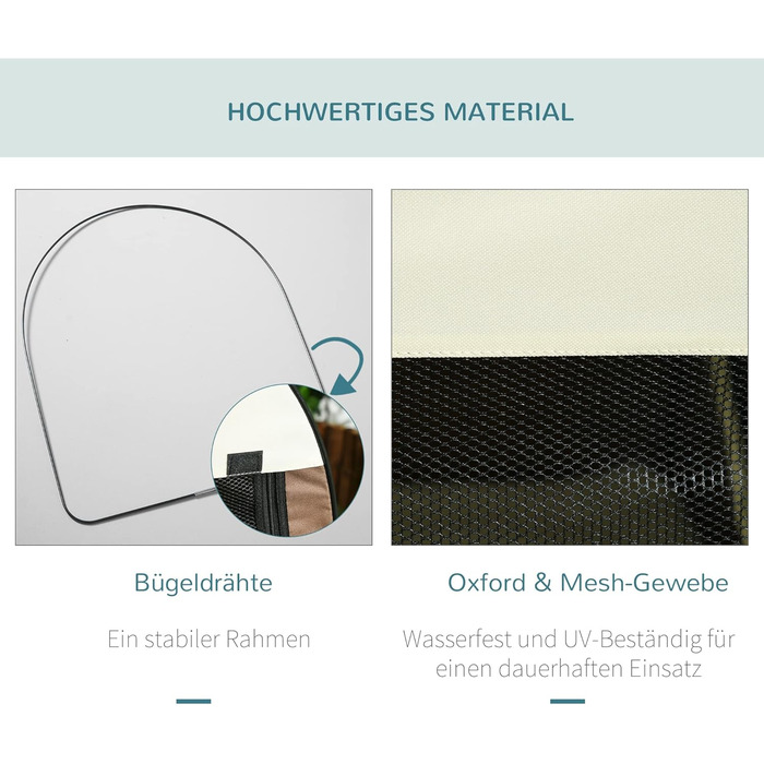 PawHut Транспортна переноска для собак та котів, рюкзак для тварин, водонепроникна сумка-переноска з подушкою, 70 x 51 x 59 см, Колір: Кофе