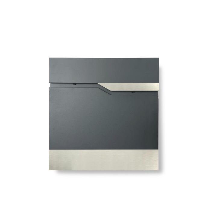 Поштова скринька KTC Home Premium Postlux 4.0 Anthrazit з нержавіючою сталлю, стійка до УФ-випромінювання та погодних умов, порошкове покриття