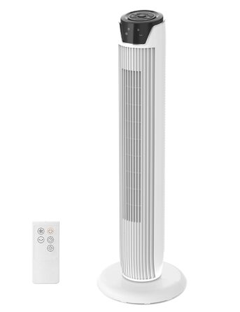 Вентилятор підлоговий Midea FZ10-26MR(BL) 96 см з пультом, 33 дБ, LED дисплей, 4 режими, для спальні та офісу, білий
