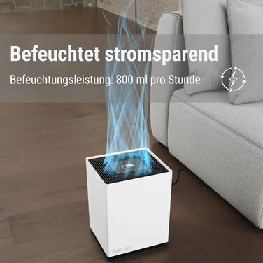 Зволожувач повітря Stadler Form Noah, для великих приміщень до 110 м², тихий, з Wi-Fi, гігростат, 4 режими та Turbo