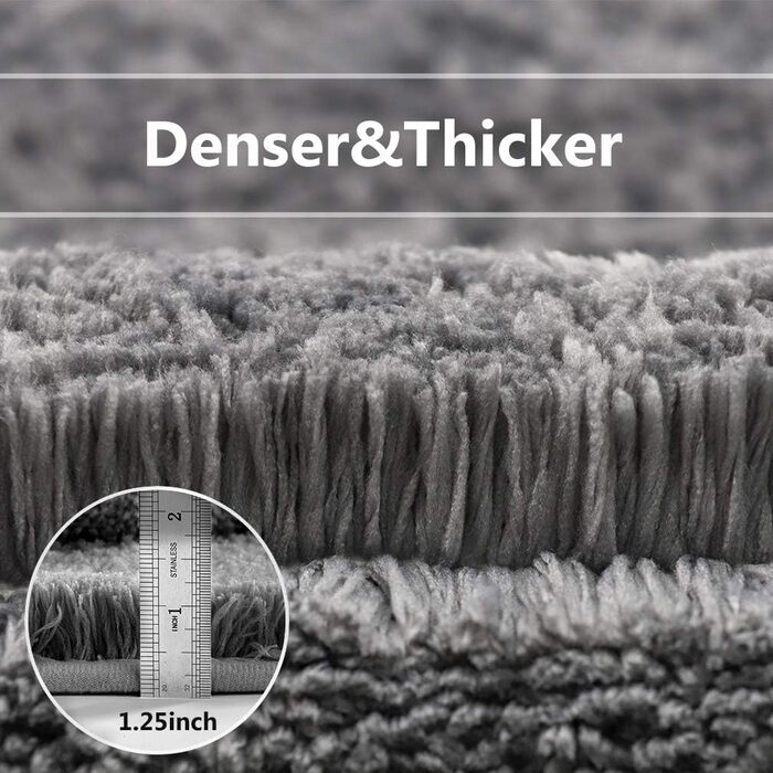 Килимок для ванної кімнати з антиковзким покриттям, 50 x 122 см, темно-сірий. М'який, з мікрофібри, швидковисихаючий, для ванної кімнати.