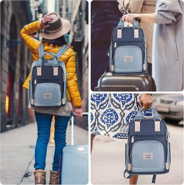 Жіночий рюкзак YAMTION для підлітка, 15.6 дюймів, з відділенням для ноутбука та USB-портом, для школи, університету, подорожей, роботи, офісу, бежевий