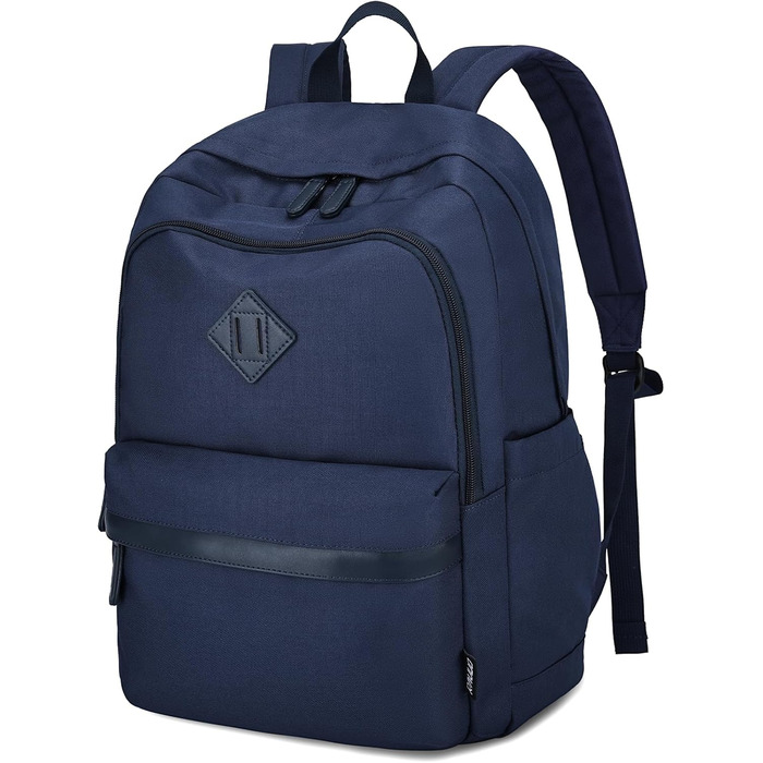 Ранець RAVUO для чоловіків та жінок, 15.6 дюймів, водонепроникний, для підлітків, рюкзак для школи, подорожей, роботи, чорний (синій)