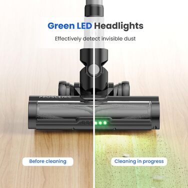 Бездротовий пилосос Proscenic P15: 55KPa, 580W, 70 хвилин, LED-дисплей, антизаплутувальна щітка, фільтр 6 шарів, для твердих поверхонь, килимів, шерсті тварин, автосалону (рожевий)