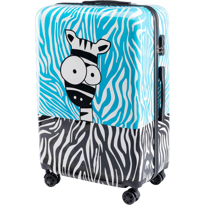 Валіза Xonic Design: жорсткий корпус, 360° обертання, полікарбонат, кодовий замок, L/XL або набір (L, Zebra)
