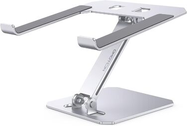 Підставка для ноутбука OMOTON, алюміній, регульована висота, ергономічна, складна, для MacBook Pro/Air (11-16 дюймів), срібна