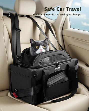 Транспортна сумка для котів Pecute: легка, складана, для подорожей, сіра