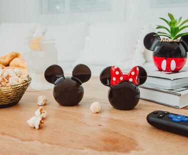 Disney Mickey and Minnie Mouse Ceramic Salt and Pepper Shakers, 2-Piece Set | Spice Dispenser Storage Jars