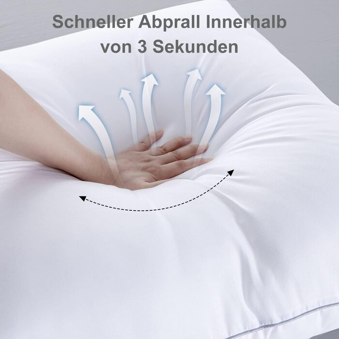 BedStory Pillows 80x80 Adjustable Fiber Filling, Pillow 2-Pack with High-Quality Microfiber Filling 1500g x 2, Washable and Soft Bed Pillow Sleeping Pillow Sofa Pillow Side Sleeper Pillow 80x80cm